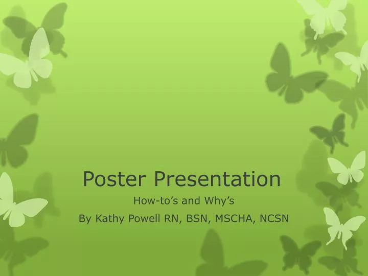 poster presentation n.