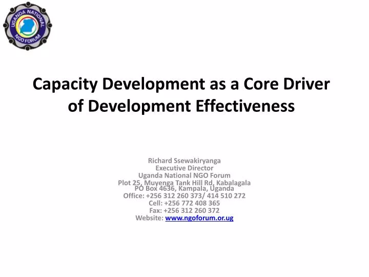 PPT Capacity Development as a Core Driver of Development