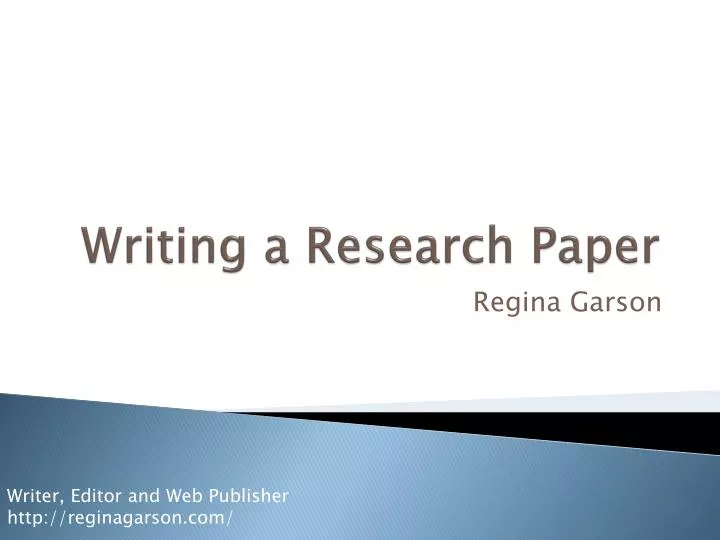 writing a research paper n.