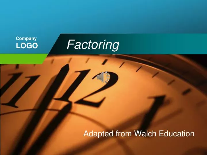 factoring n.
