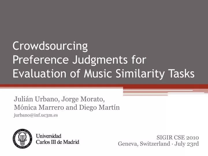 crowdsourcing preference judgments for evaluation of music similarity tasks n.