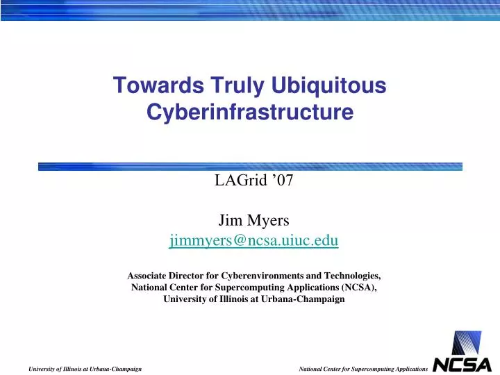 towards truly ubiquitous cyberinfrastructure n.