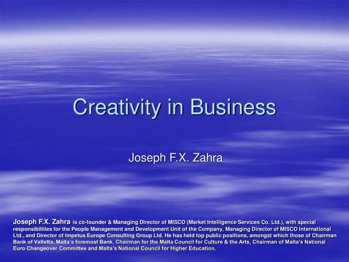 creativity in business n.