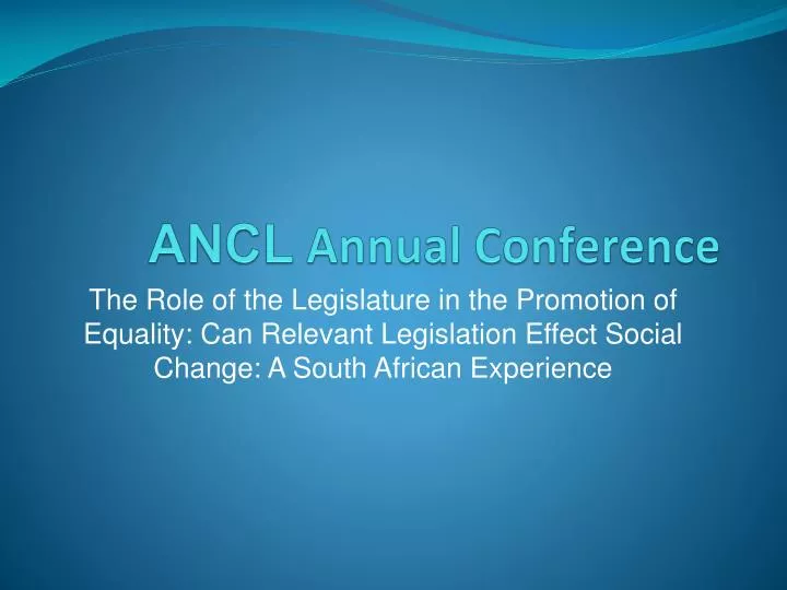 ancl annual conference n.