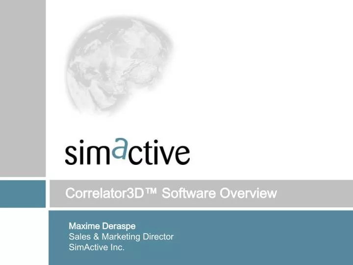 correlator3d software overview n.