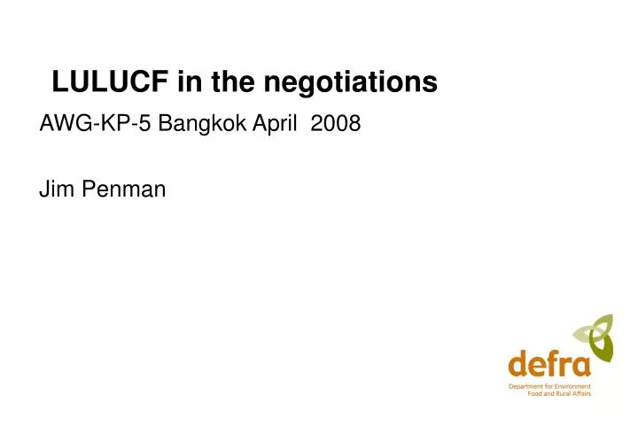 lulucf in the negotiations n.