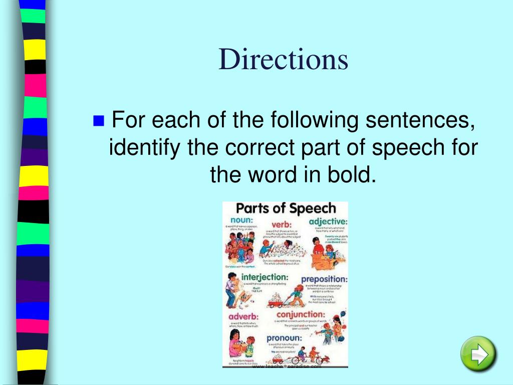 speech directions definition