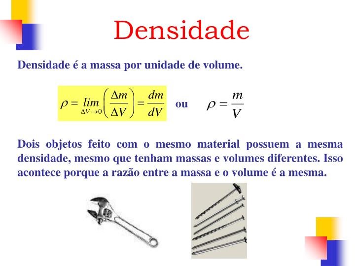 Os Objetos Abaixo Tem A Mesma Densidade