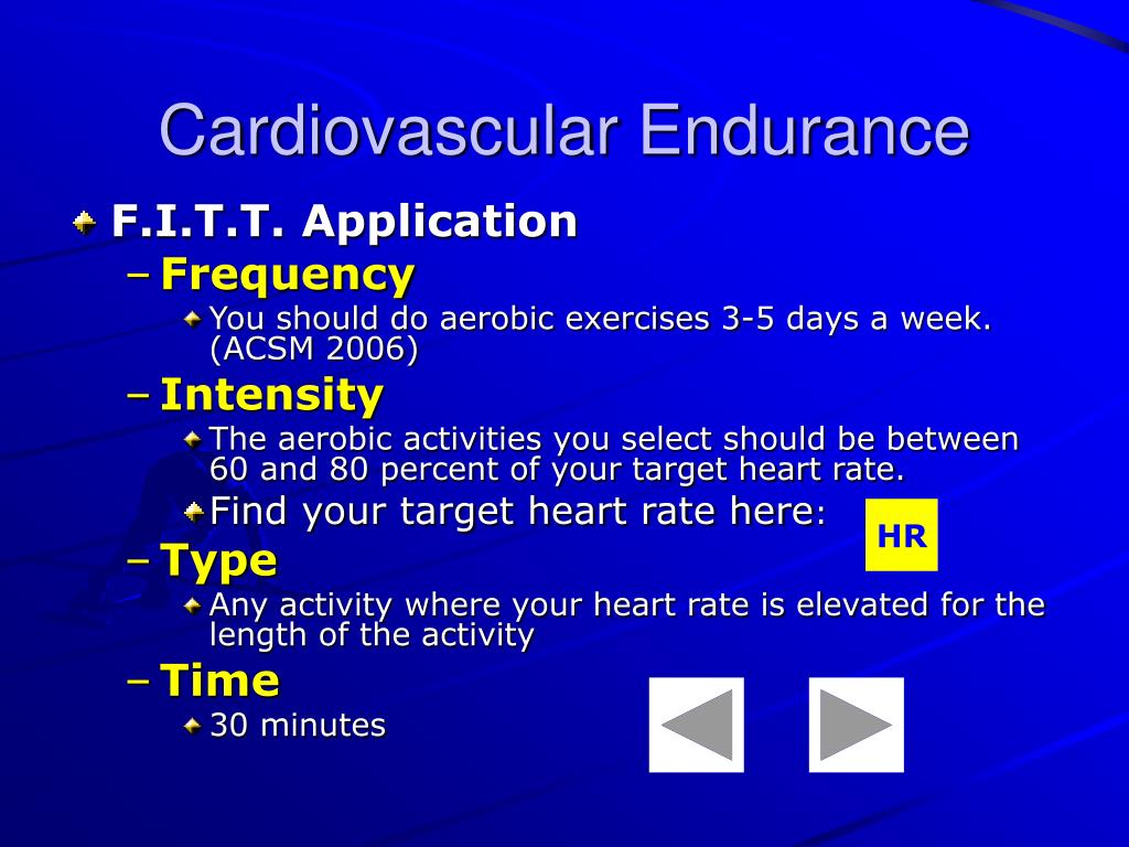 cardiovascular endurance test