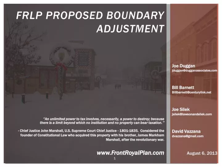 frlp proposed boundary adjustment n.
