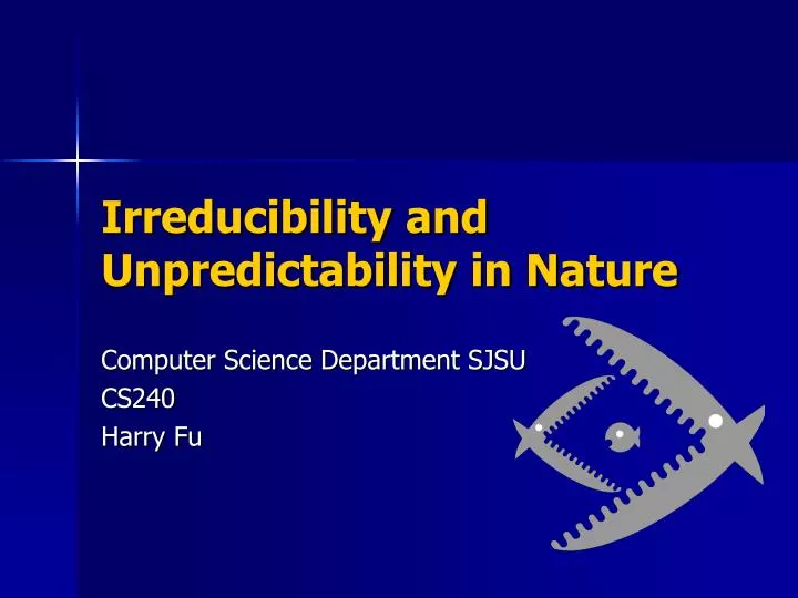 irreducibility and unpredictability in nature n.