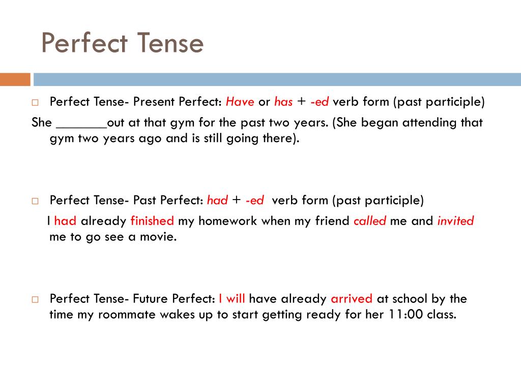 PPT - Verb Tense II- Tense Consistency PowerPoint Presentation, free ...