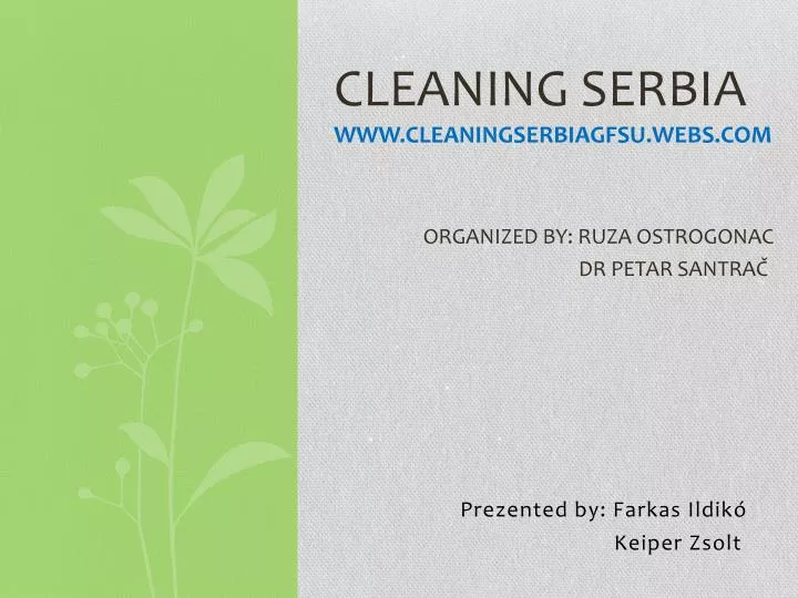 cleaning serbia www cleaningserbiagfsu webs com organized by ruza ostrogonac dr petar santra n.