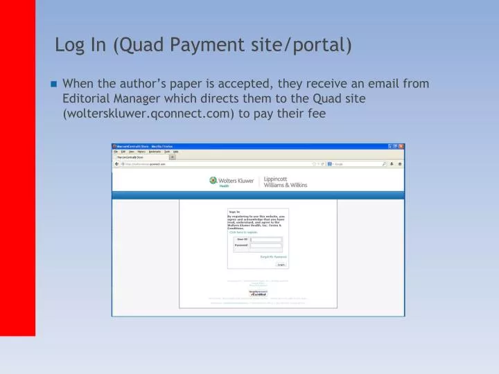 log in quad payment site portal n.