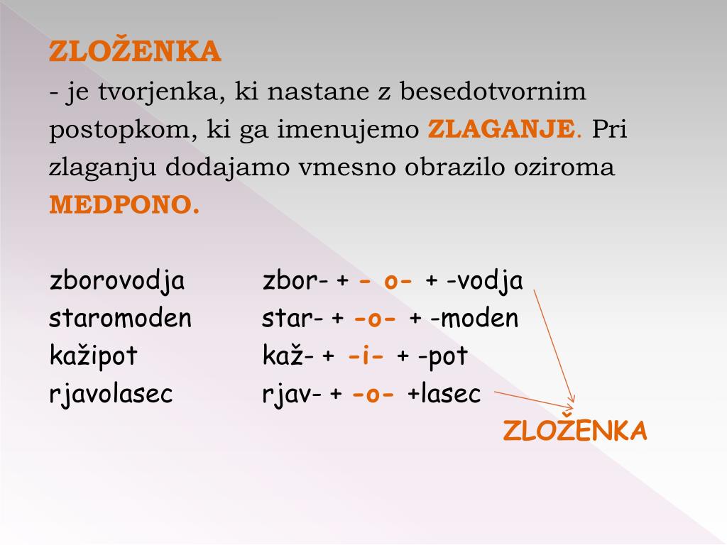 PPT - BESEDOTVORJE PowerPoint Presentation, free download - ID:4823958