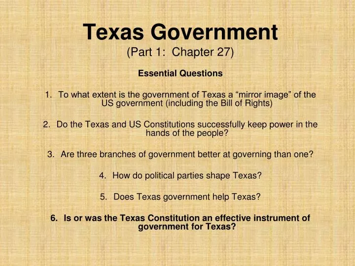 texas government essay
