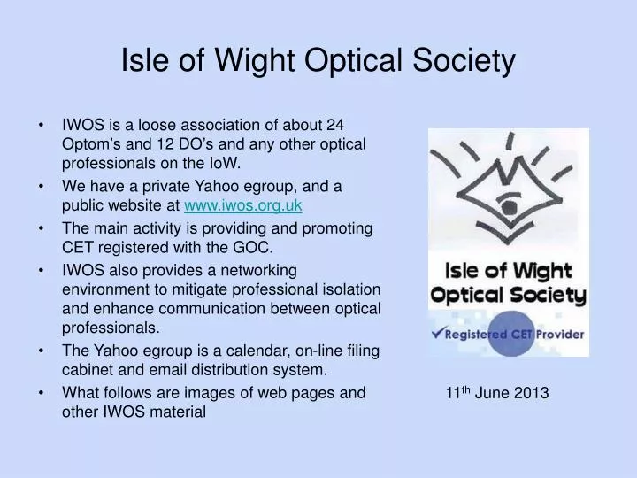 isle of wight optical society n.