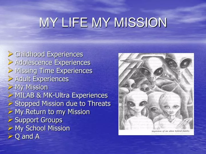my life my mission n.