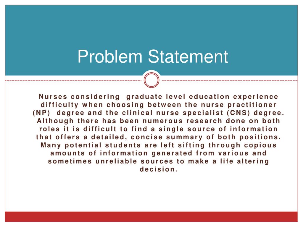 problem statement in research in nursing