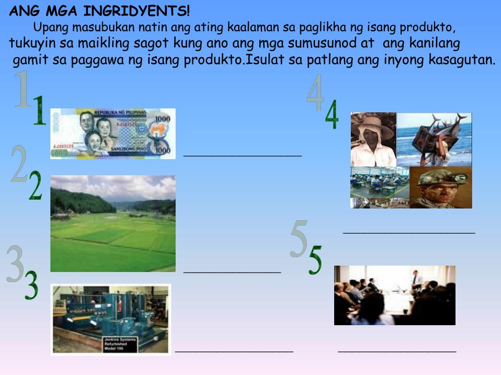 PPT - MGA SANGKAP NG PRODUKSIYON PowerPoint Presentation, free download
