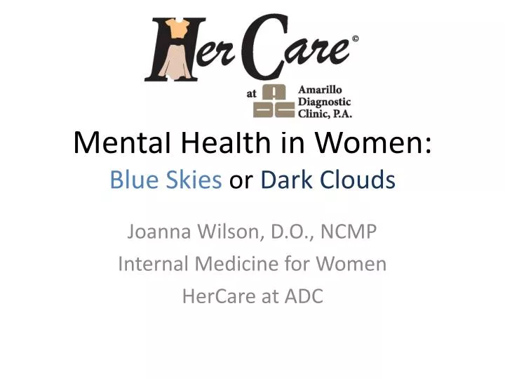 mental health in women blue skies or dark clouds n.