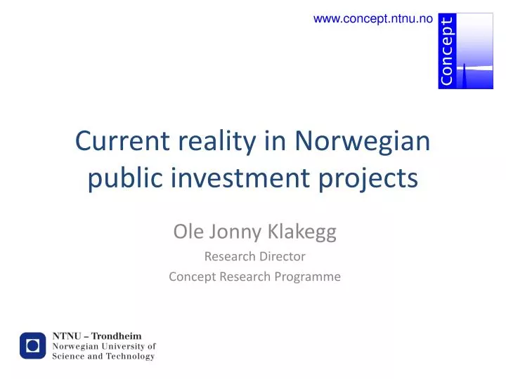 current reality in norwegian public investment projects n.