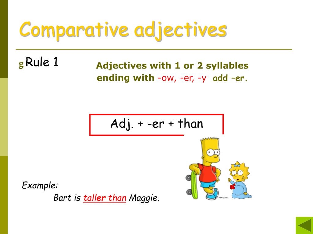 Comparative adjectives heavy
