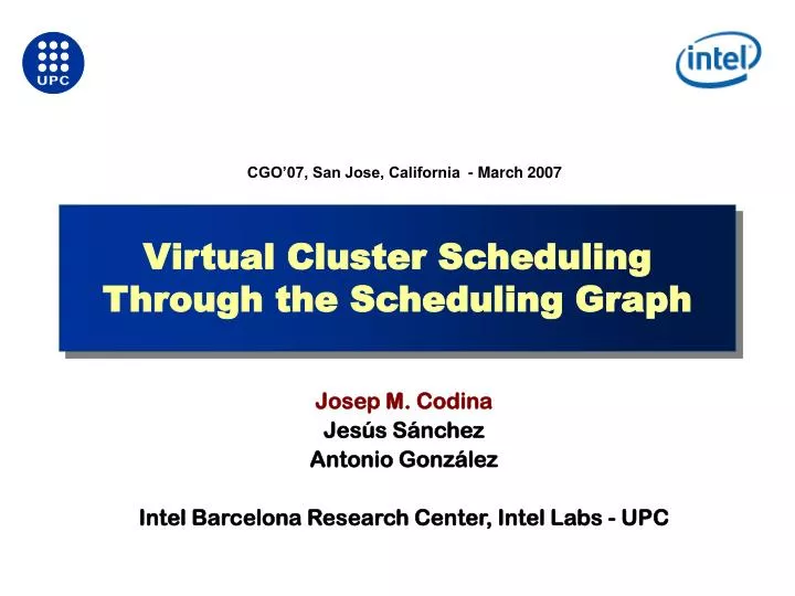 virtual cluster scheduling through the scheduling graph n.