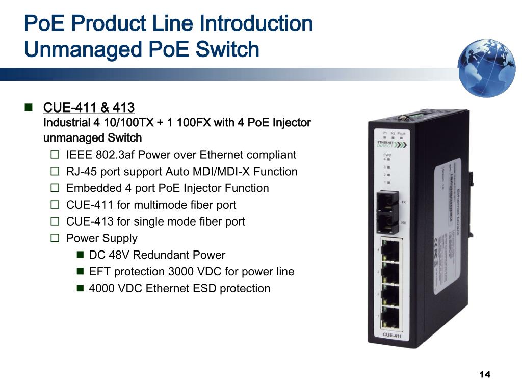 PPT - Power of Ethernet Direct PoE Product Line Overview PowerPoint  Presentation - ID:4827736