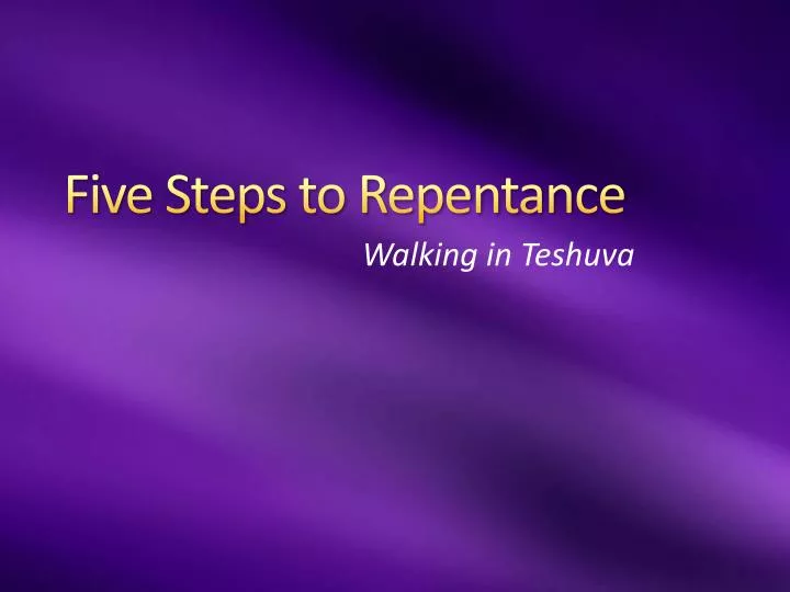 five steps to repentance n.