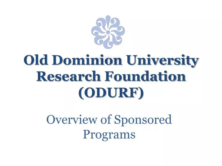 Old dominion university research foundation jobs