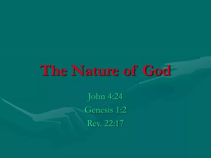 the nature of god n.