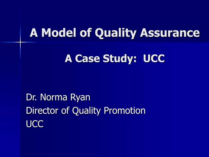 quality assurance case study pdf