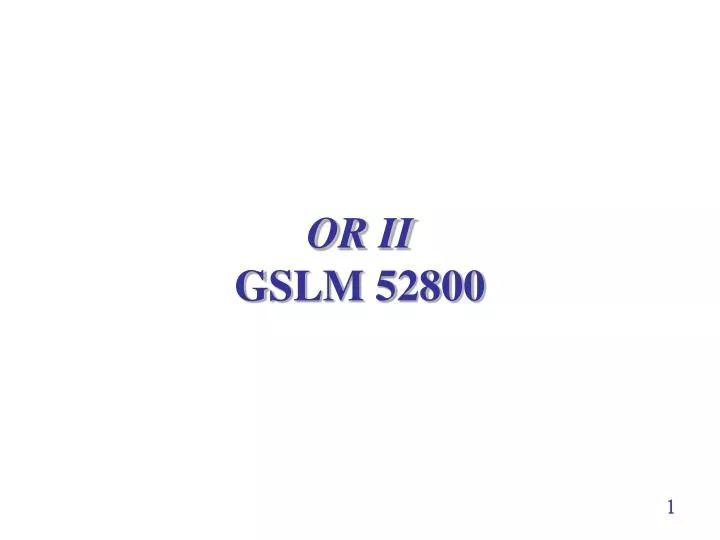 or ii gslm 52800 n.