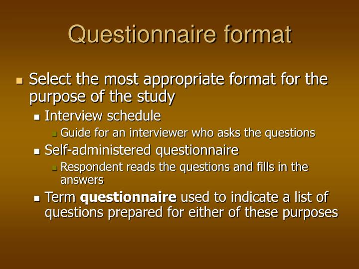 PPT - MHE3: RM 5 – Questionnaire development PowerPoint Presentation ...