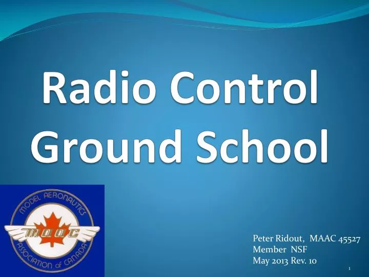 radio control ground school n.