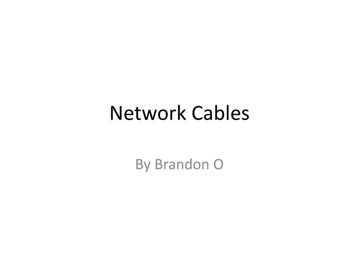 network cables n.