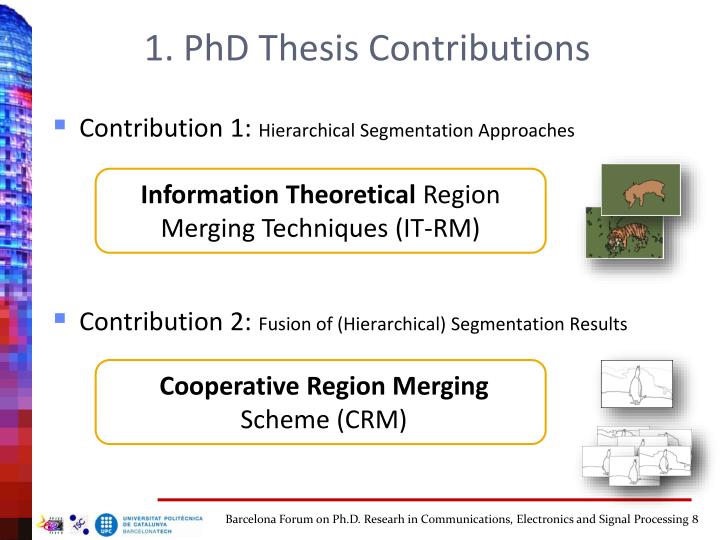 Phd thesis original contribution