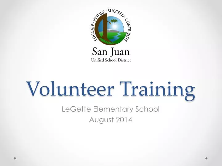 volunteer training n.