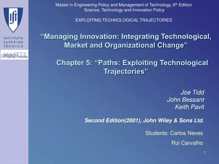 PPT - Joe Tidd John Bessant Keith Pavit Second Edition(2001), John ...