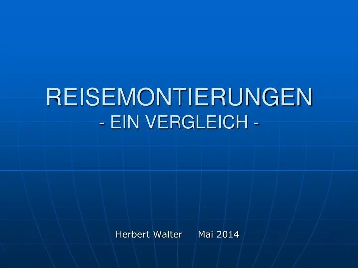 reisemontierungen ein vergleich n.
