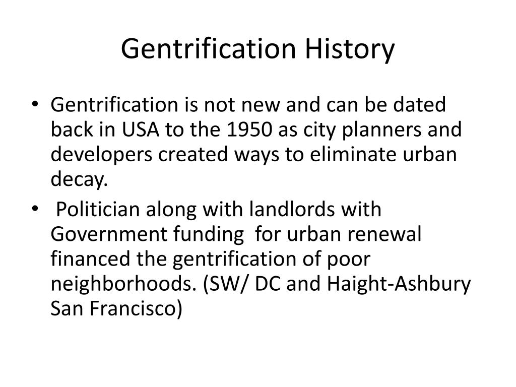 thesis of gentrification