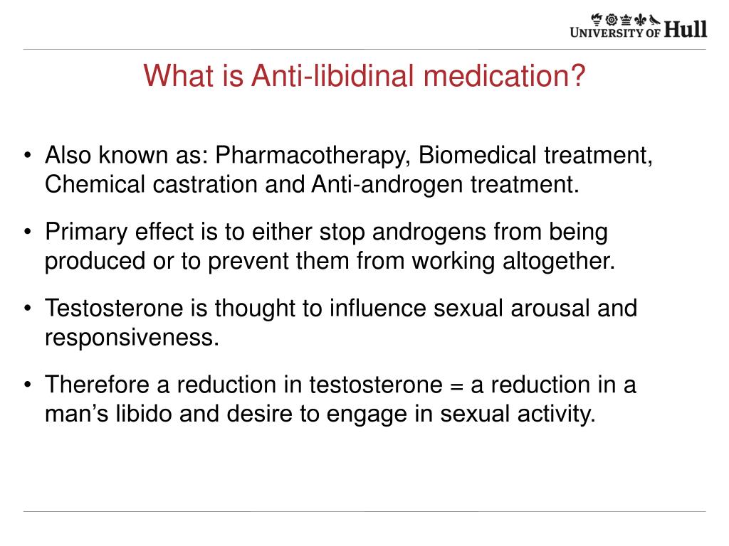 PPT Antilibidinal Medication in Managing Sexual Offenders PowerPoint