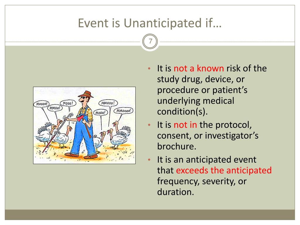 clinical research unanticipated problems