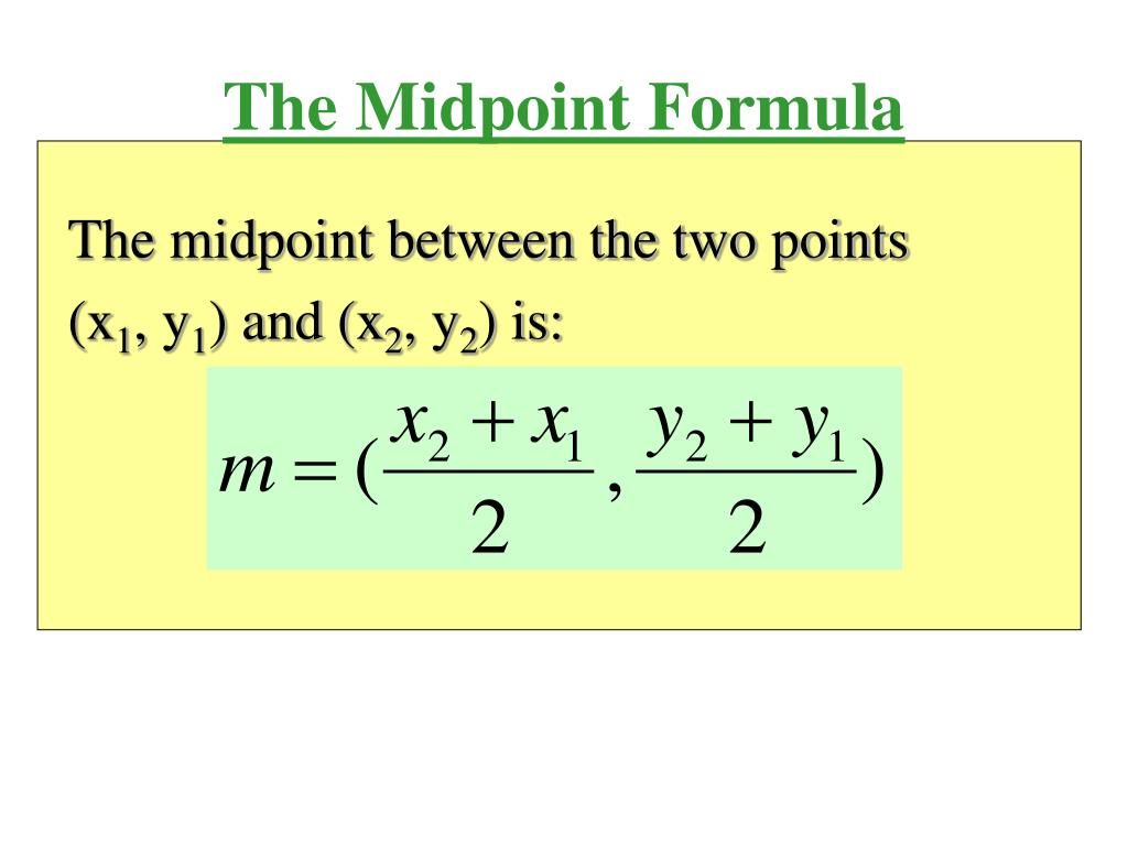 Midpoint formula