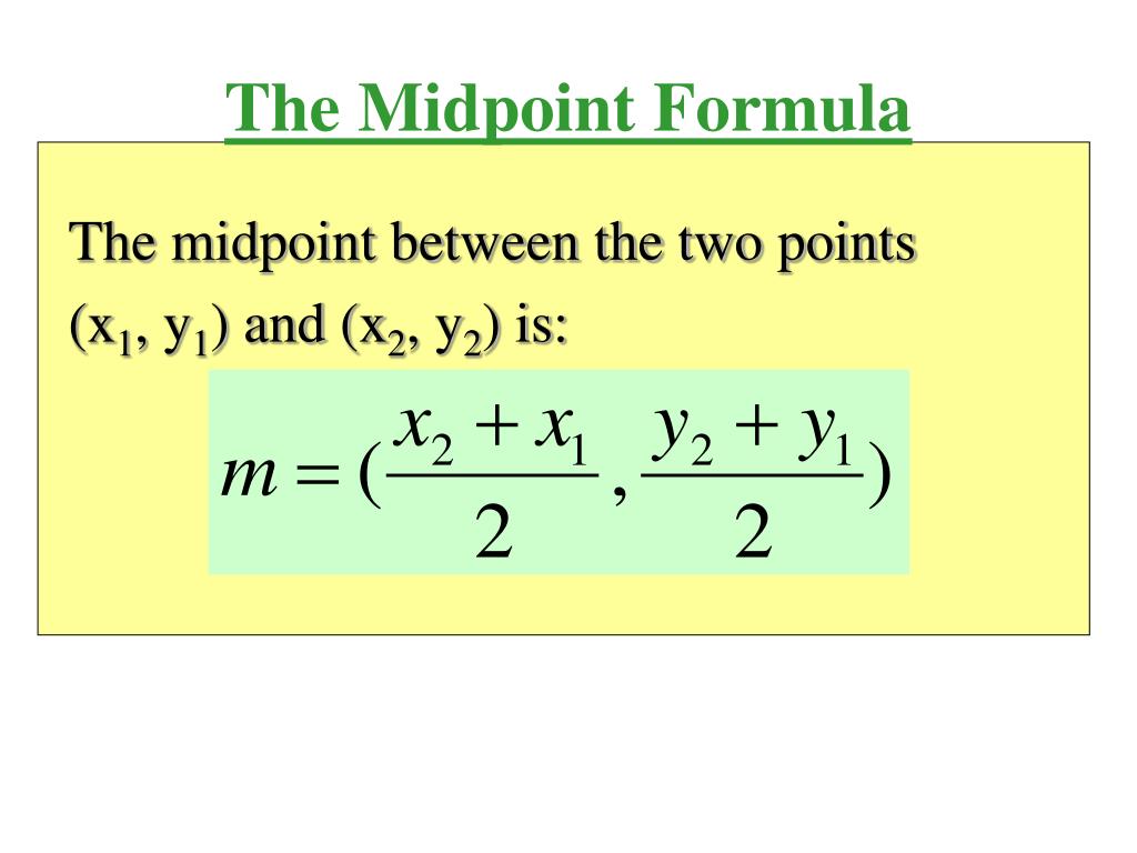 Definition Of Midpoint Formula In Geometry