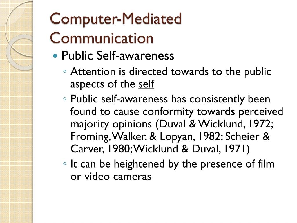 selective self presentation in computer mediated communication