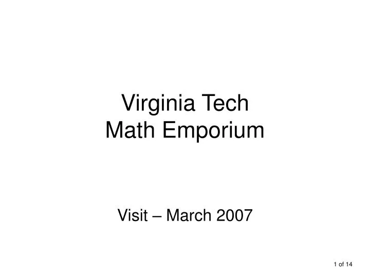 pcalc math empo virginia tech