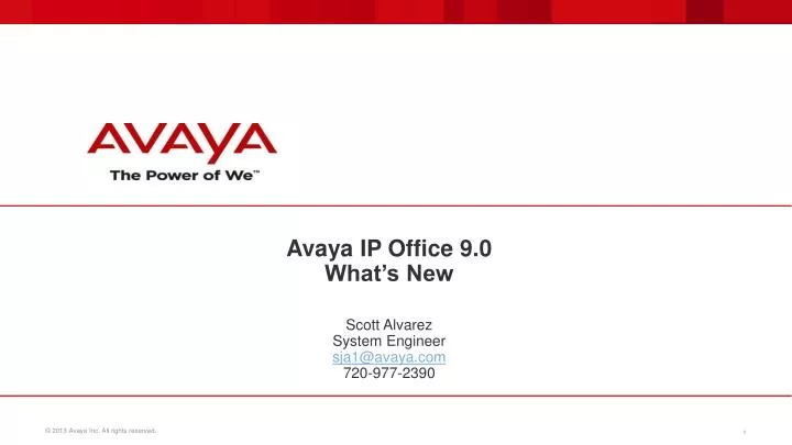 PPT - Avaya IP Office  What's New PowerPoint Presentation, free download  - ID:4835298