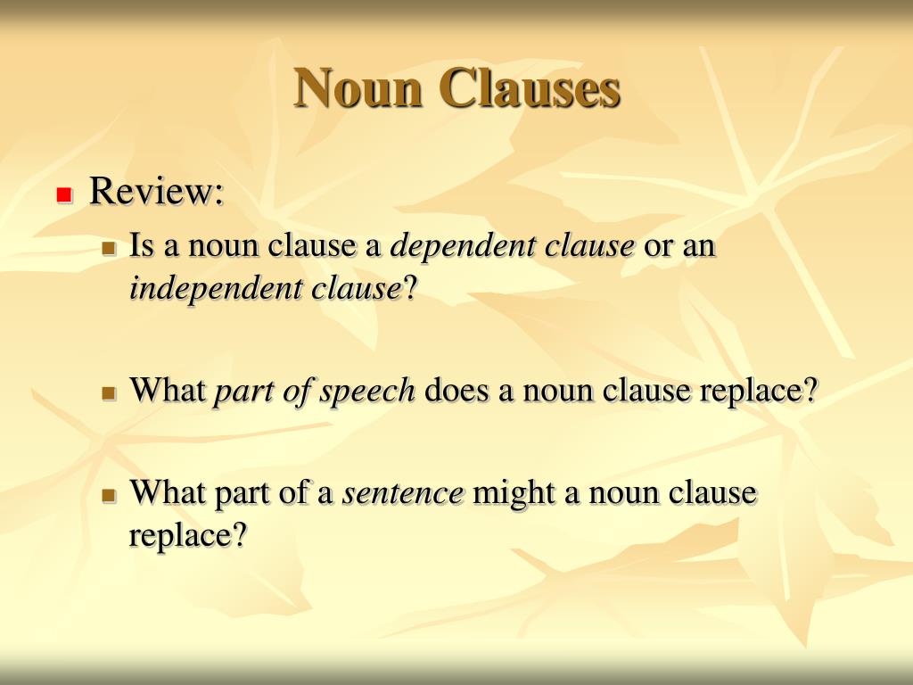 Ppt Noun Clauses Powerpoint Presentation Free Download Id 4837151